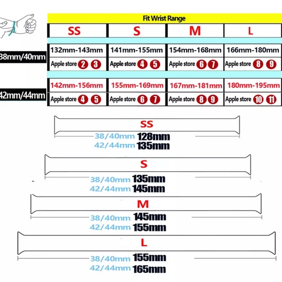 TWO LARGE elastic Apple watch band - Picture 4 of 5